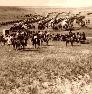 George Custer prowadzi ekspedycj w Czarne Wzgrza w 1874 roku.