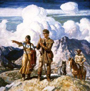 Sacagawea poprowadzi Lewisa i Clarka podczas ich wyprawy w latach 1804-06