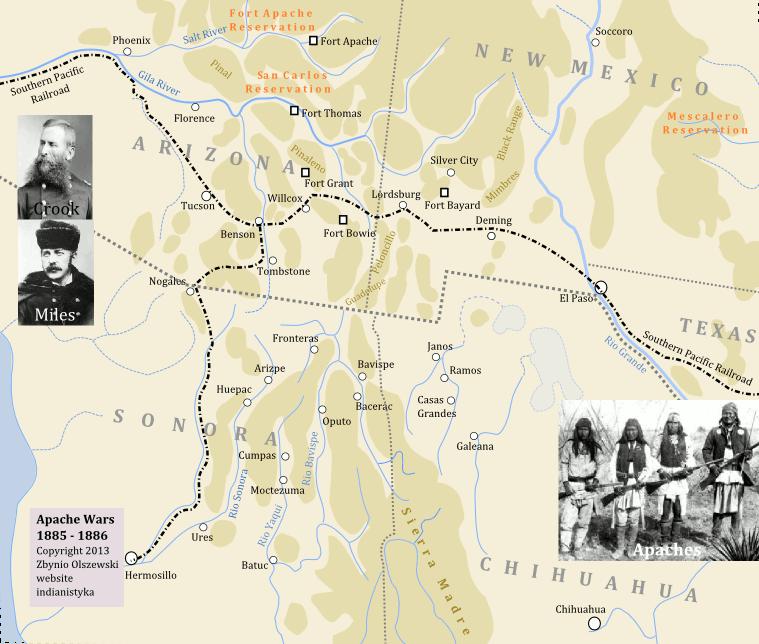 La guerra de Gernimo en 1885 y 1886 
en Estados Unidos y Mxico.
La ltima guerra indio en Estados Unidos.