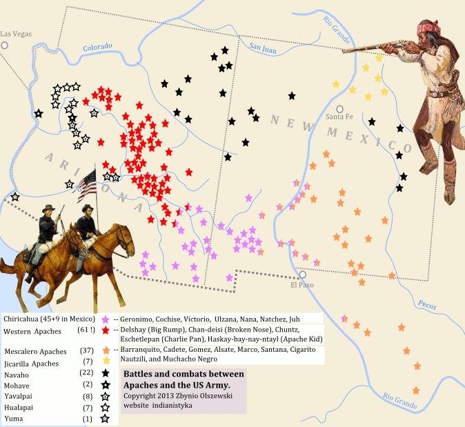 Apaches battles with US army.
Apaches batallas 1850-1886.
Mapa de la Apacheria, 
apacheria de mexico localizacion