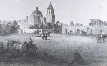 Rynek glowny w San Antonio 
na poczatku lat 1800-ych