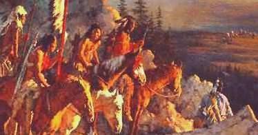 Lakota Siuksowie obserwuja 
poszukiwaczy zlota