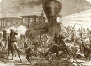 Atak Indian Sjuksow
na pociag w 1870