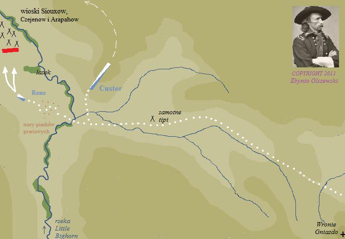 Bitwa nad Little Bighorn
- faza pierwsza