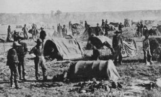 Obozowisko zolnierzy generala Crooka we wrzesniu 1876