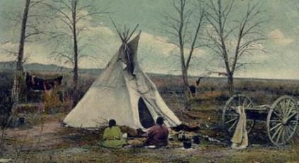 Tipi Indian Wron niedaleko
miejsca gdzie obecnie znajduje sie 
miasto Sheridan w stanie Wyoming