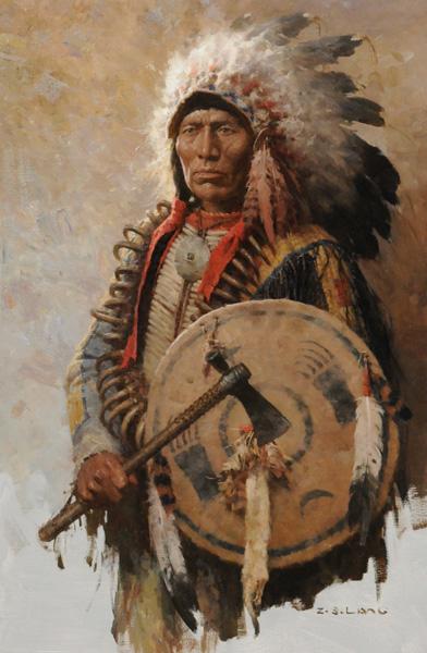 Wodz wojenny szczepu Lakota-Sioux