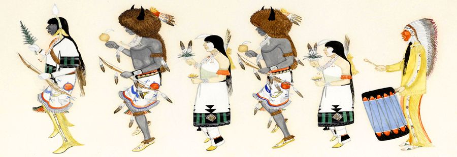 Buffalo Dance Group by Awa Tsireh