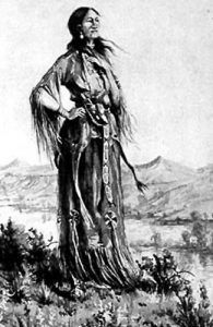 Rysunek Sacagawea autorstwa ES Paxsona