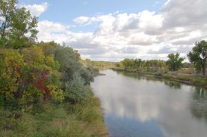 Rzeka Platte w Fort Laramie, Wyoming