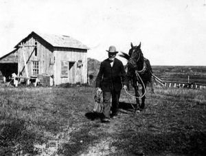 Osadnik z Pnocnej Dakoty okoo 1909 r.