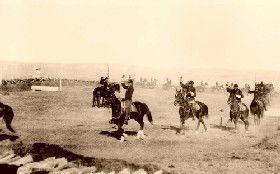 wiczenia z szabl, Fort Custer, Montana