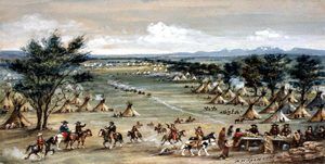 Spotkanie w Grach Skalistych - William Henry Jackson