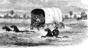 Wagon (wz)  przekraczajcy rzek
